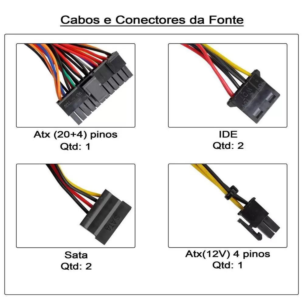 FONTE DE ALIMENTAÇÃO PIXXO PTFX200 200W TFX - SLIM