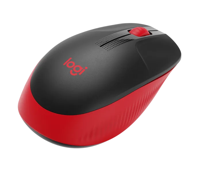 Logitech M190 Full-Size Wireless Mouse - Vermelho