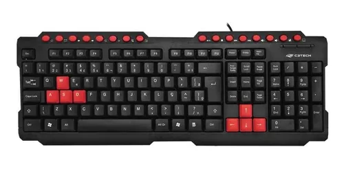 Kit Teclado E Mouse Gaming GK20 Preto C3 Tech