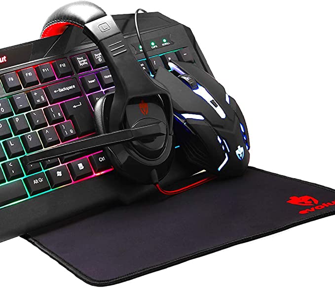 Kit Gamer Evolut EG-50 Starter Teclado + Mouse + Headset + MousePad