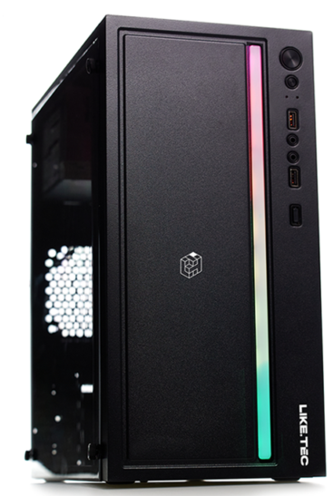 GABINETE LIKETEC CRAFT RGB (SEM FAN / M-ATX/ LATERAL TRANSPARENTE / FITA LED )