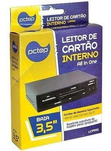 LEITOR DE CARTÃO INTERNO PCTOP PRETO ALL IN ONE - LCPR01