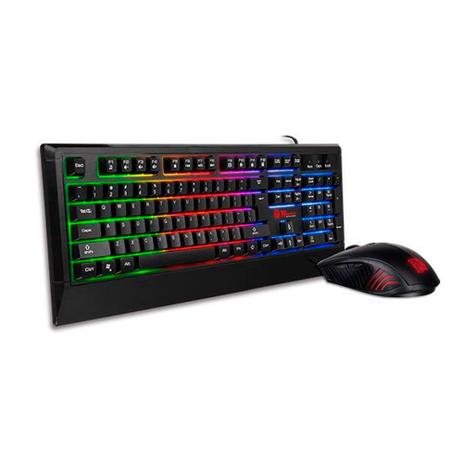 TECLADO + MOUSE TT CHALLENGER COMBO/OPTICA L/PLUNGERCM-CHC-WLXXPL-PB- THERMALTAKE