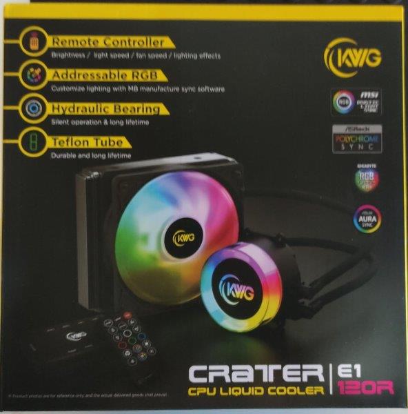 WATERCOOLER PARA PROCESSADOR KWG CRATER E1-120r 120MM RGB AMD/INTEL