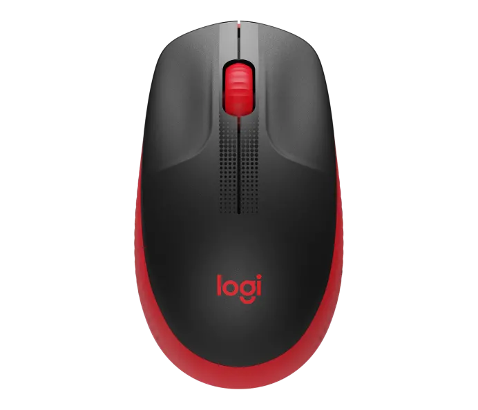 Logitech M190 Full-Size Wireless Mouse - Vermelho