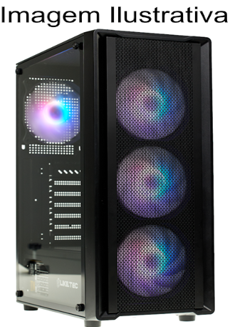 GABINETE LIKETEC GAMER STORM (4X FAN RGB / FRONTAL MESH / ATX / PSUCOVER )