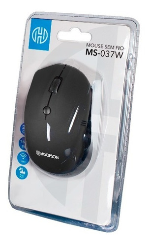 MOUSE OPTICO WIRELESS 2.4HZ PRETO 1600 DPI - MS -037W - HOOPSON