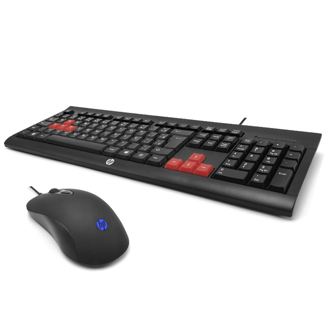 KIT TECLADO E MOUSE GAMER KM100 PRETO - HP